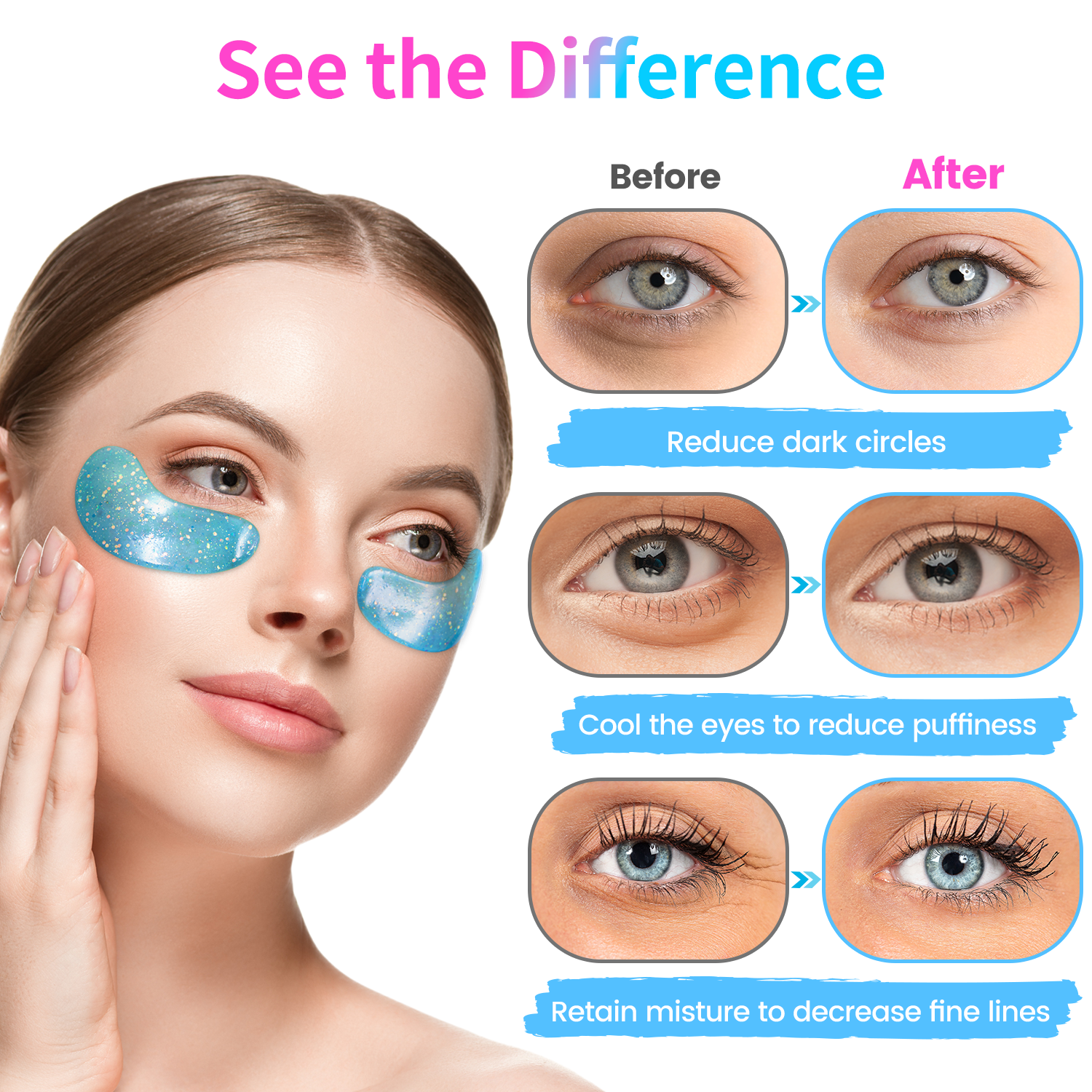Pink Super Collagen Under eye patches