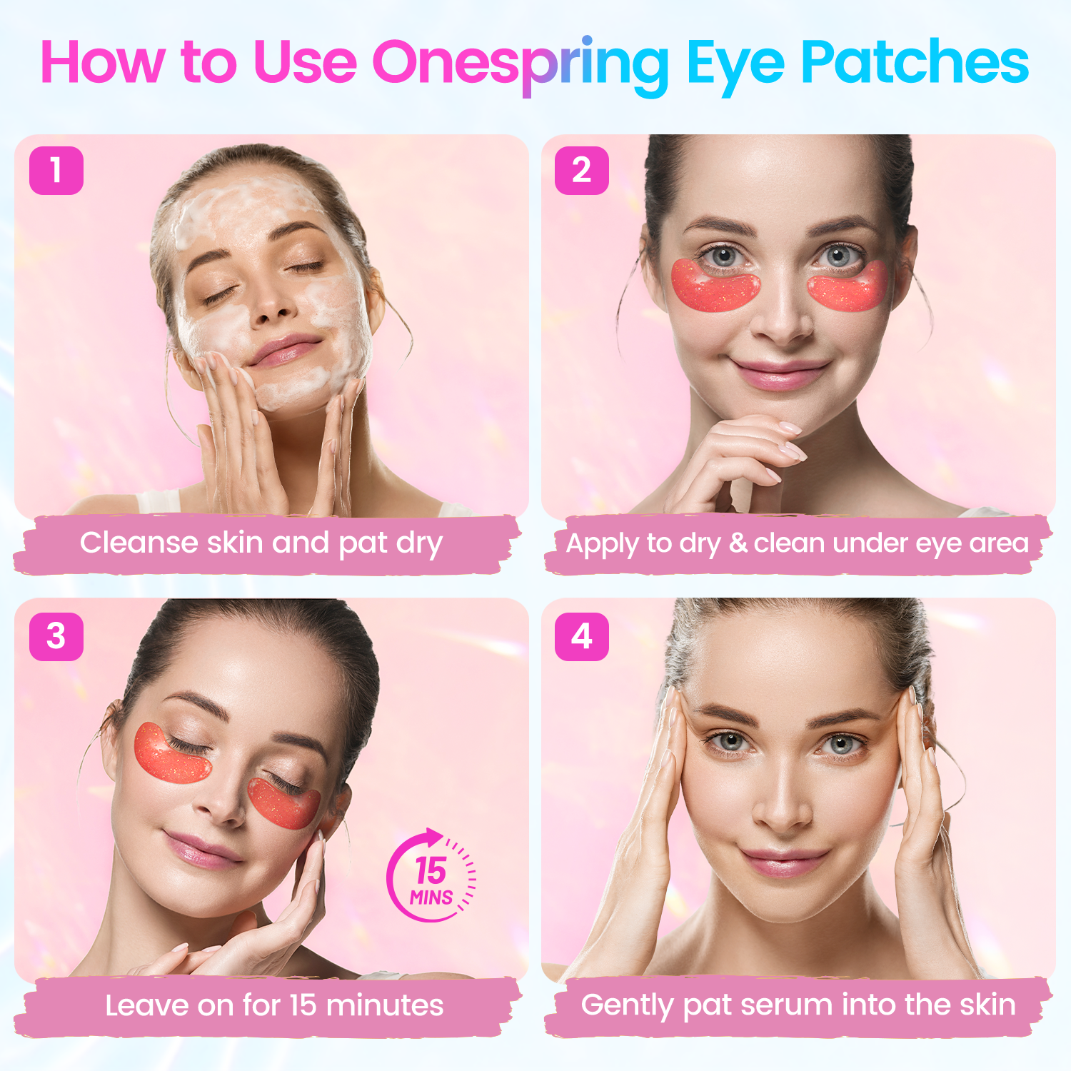 Pink Super Collagen Under eye patches