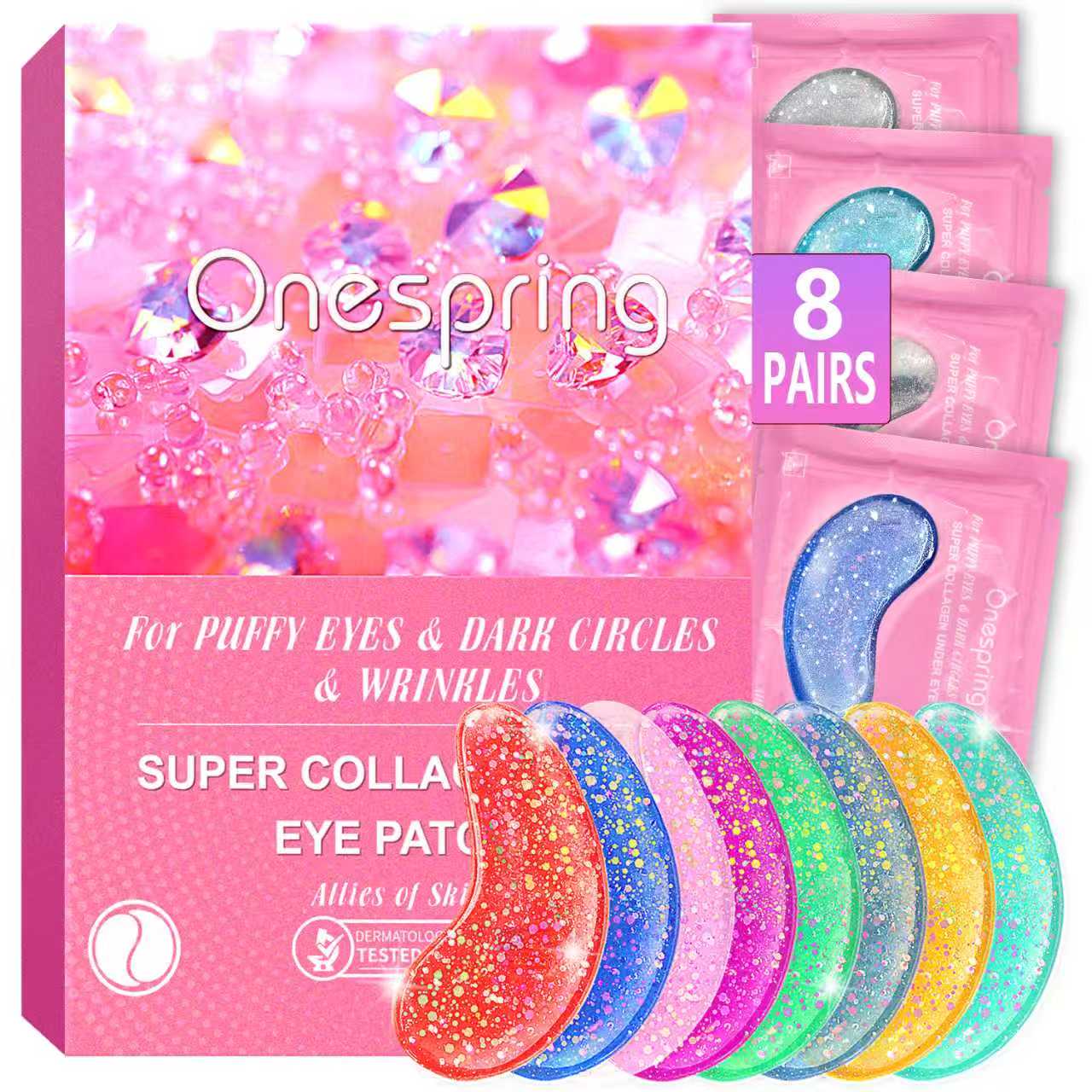 Pink Super Collagen Under eye patches